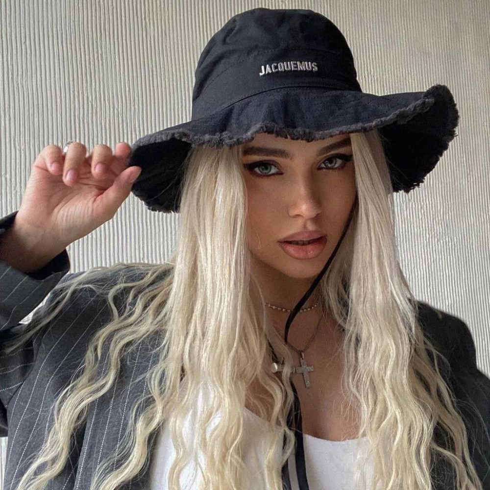 Jacquemus Le Bob Artichaut denim Black bucket Hat-3