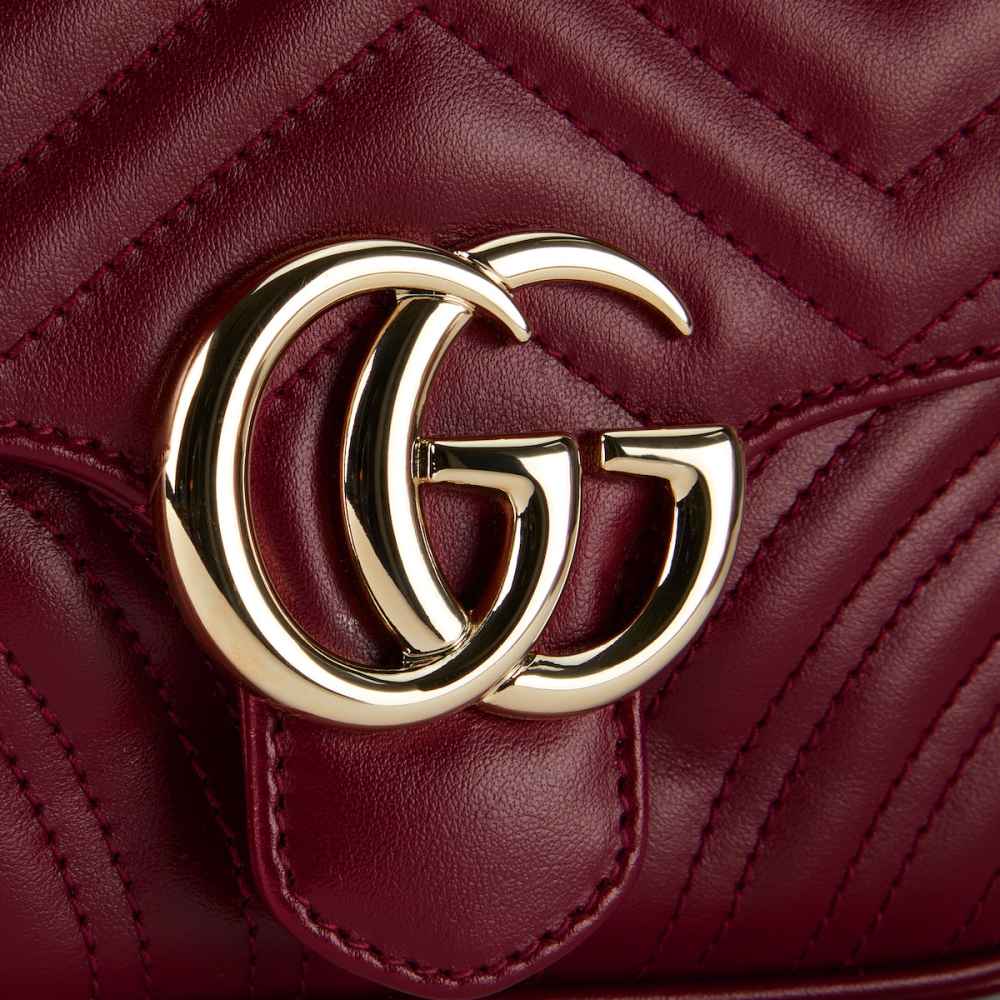 Gucci Marmont Wine Small Top Handle Bag-6