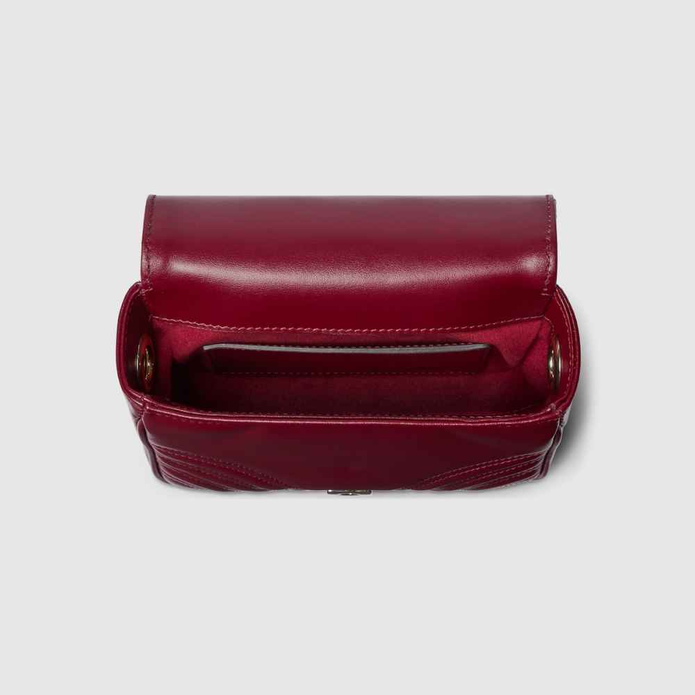 Gucci Marmont Wine Small Top Handle Bag-5