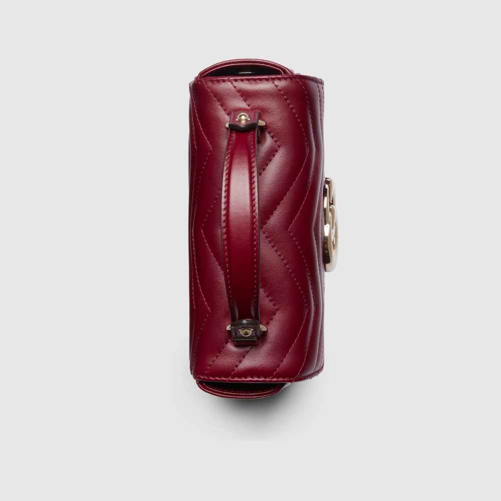 Gucci Marmont Wine Small Top Handle Bag-4