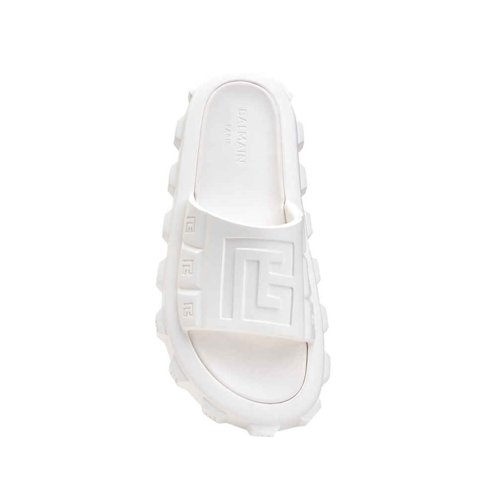 Balmain White Premium Quality Men's Flip-flops-2