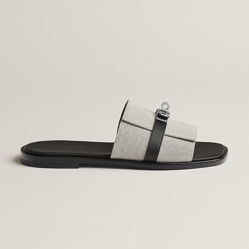 Hermes Light Grey Premium Gabriel Flip-flop-4