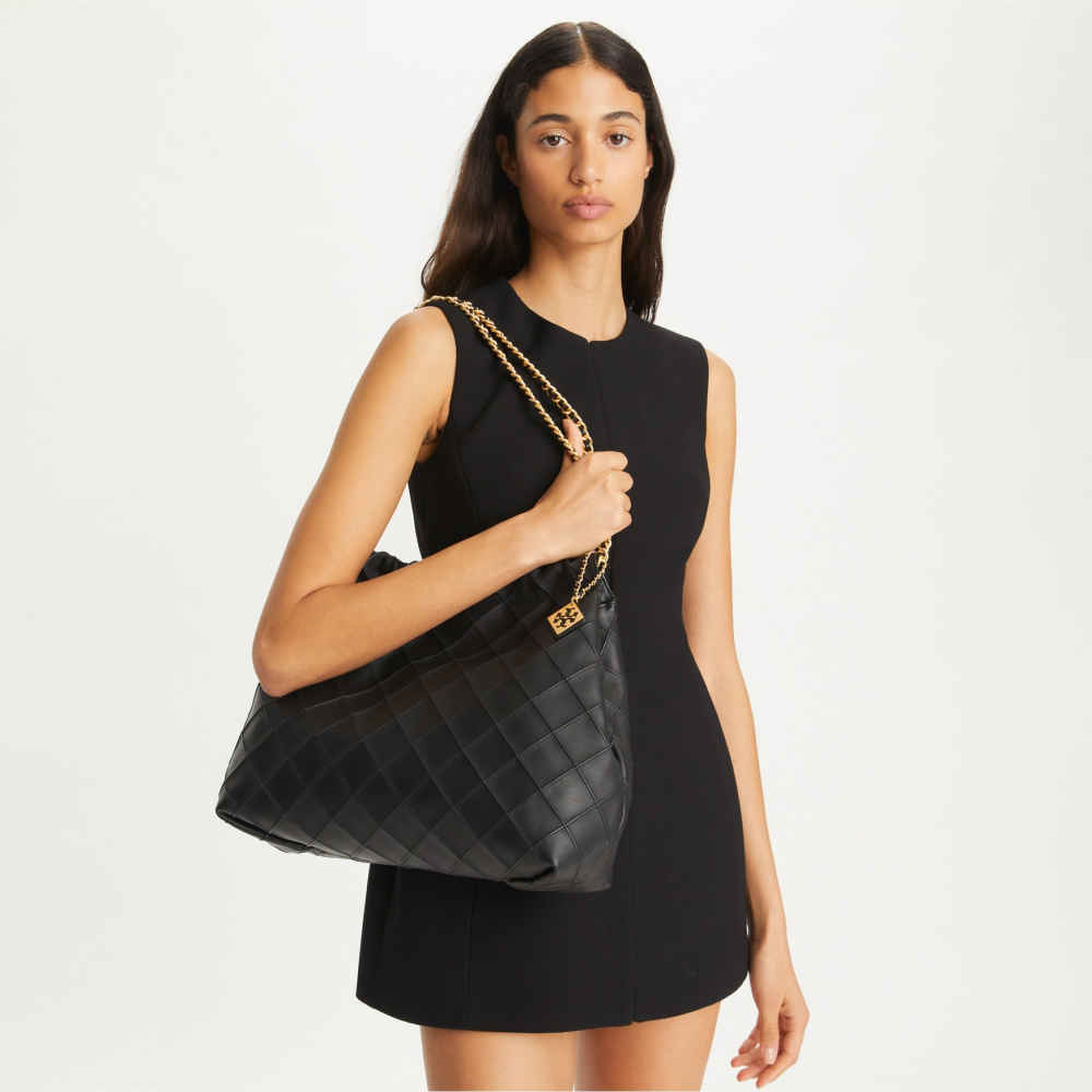 Tory Burch Fleming Soft Black Hobo Bag-2