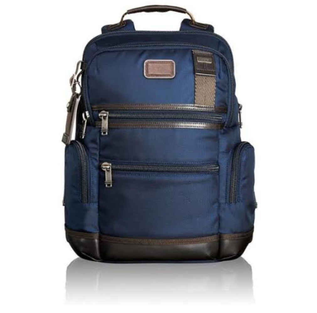 Tumi Expandable Organizer Blue Backpack-thumb-0
