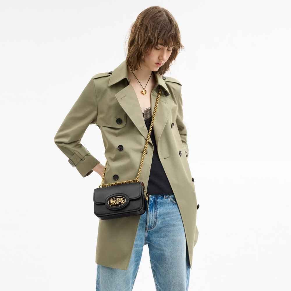 Coach Tabby Chain Clutch Black Sling Bag-thumb-5