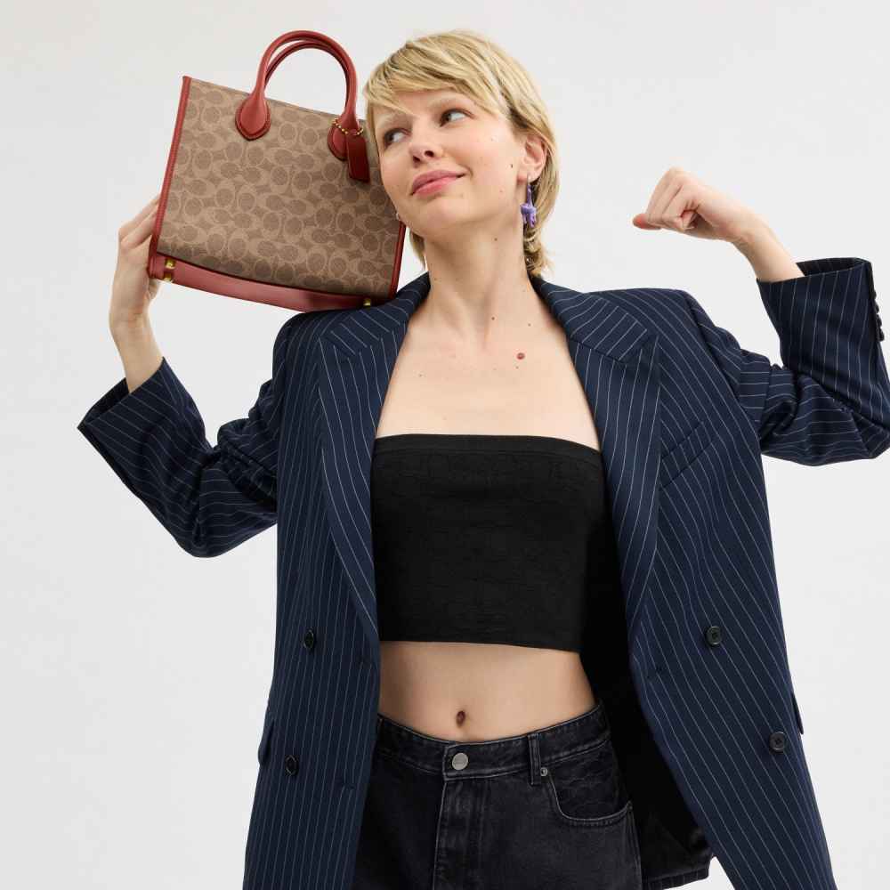 Coach Ace 26 In Signature Tote Bag-thumb-3