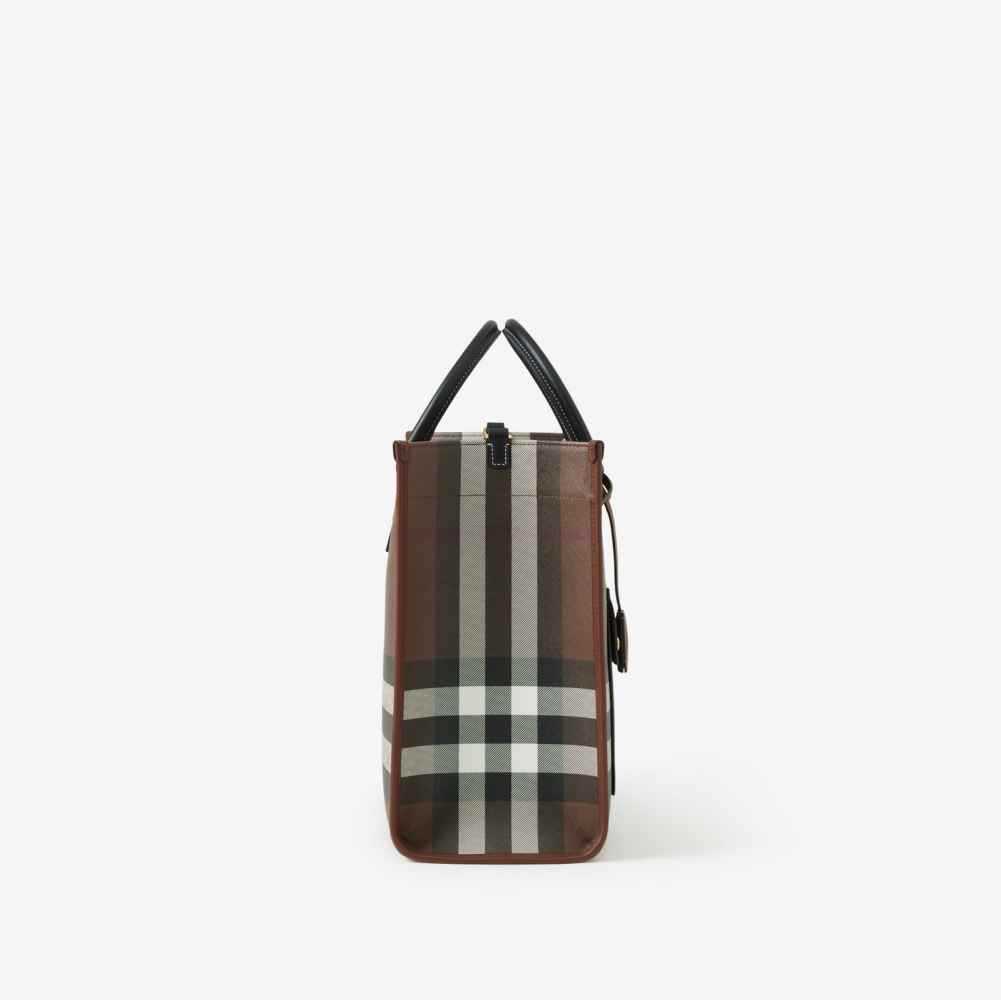 Burberry Large Freya Dark Brown Tote Bag-2