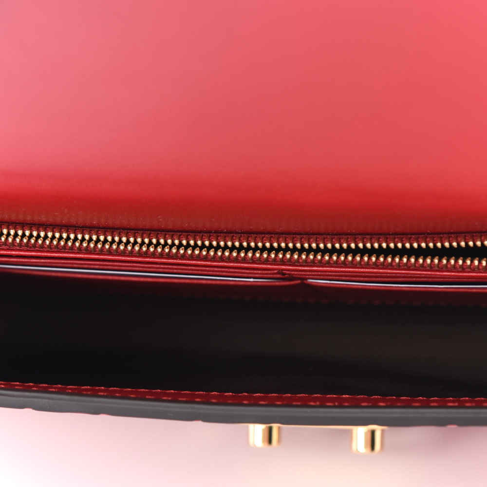 Gucci Guccissima Padlock Clutch Hibiscus Red-9