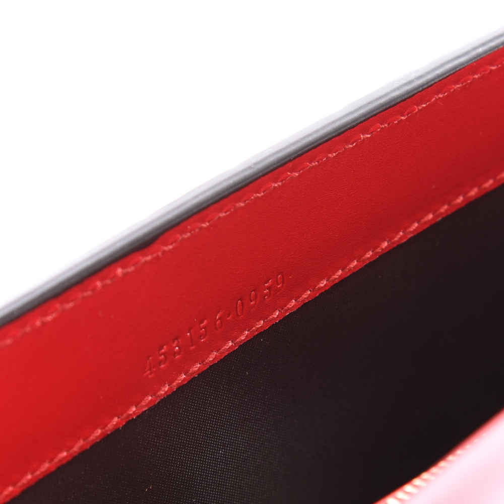 Gucci Guccissima Padlock Clutch Hibiscus Red-10