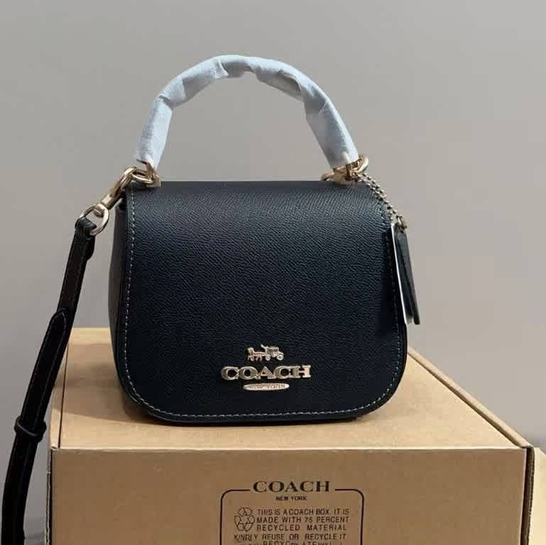 Coach Signature Black Shoulder Bag-thumb-0