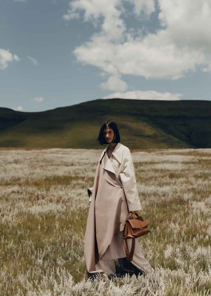 Polene Mokki Edition Textured Brown Shoulder Bag-5