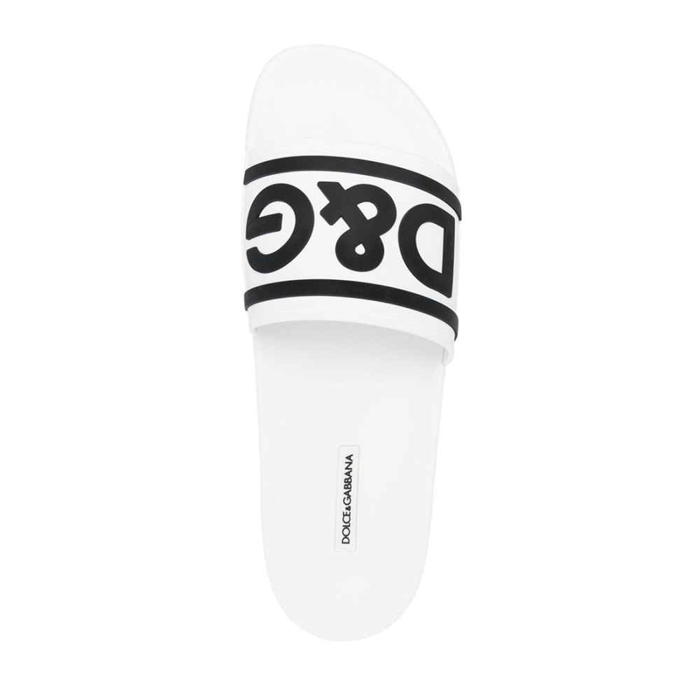 Dolce & Gabbana logo White Premium Flip-flops-4