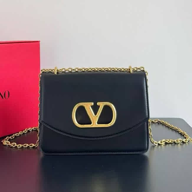 Valentino Garavani Black Crossbody Bag-thumb-0