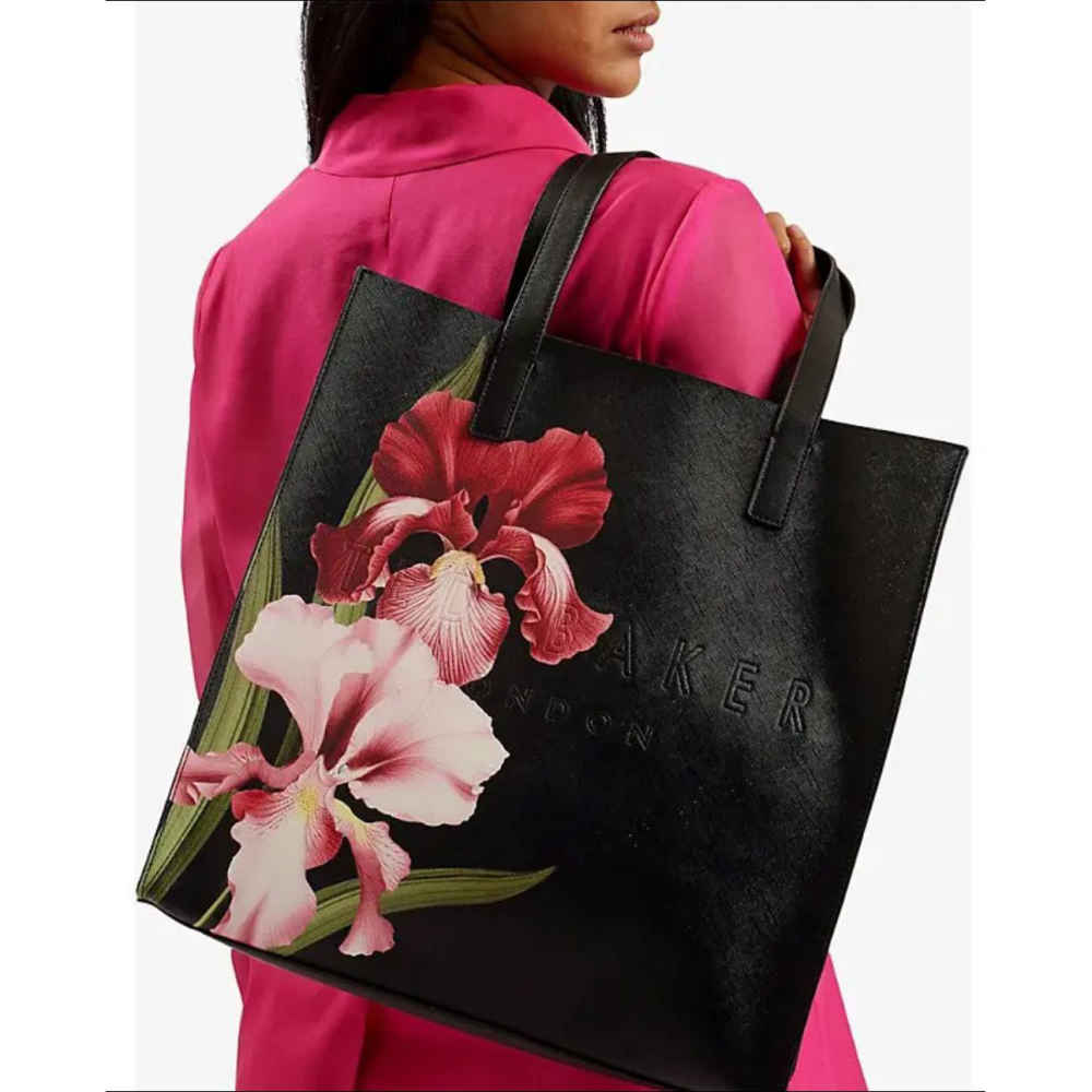 Ted Baker Printed Leather Oversized Shopper Tote Bag with Applique-thumb-0