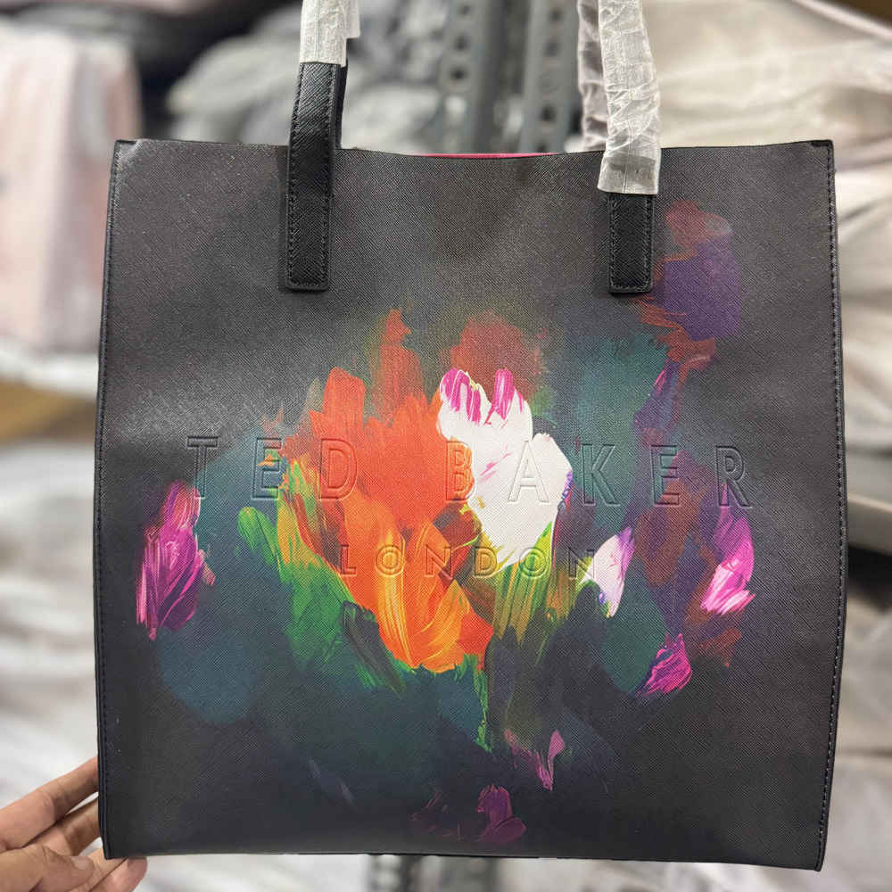 Ted Baker Printed Leather Oversized Shopper Tote Bag with Applique-1