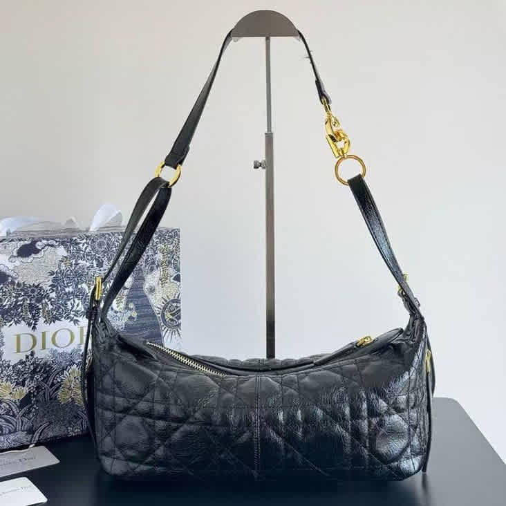 Christian Dior Black Shoulder Bag-thumb-0