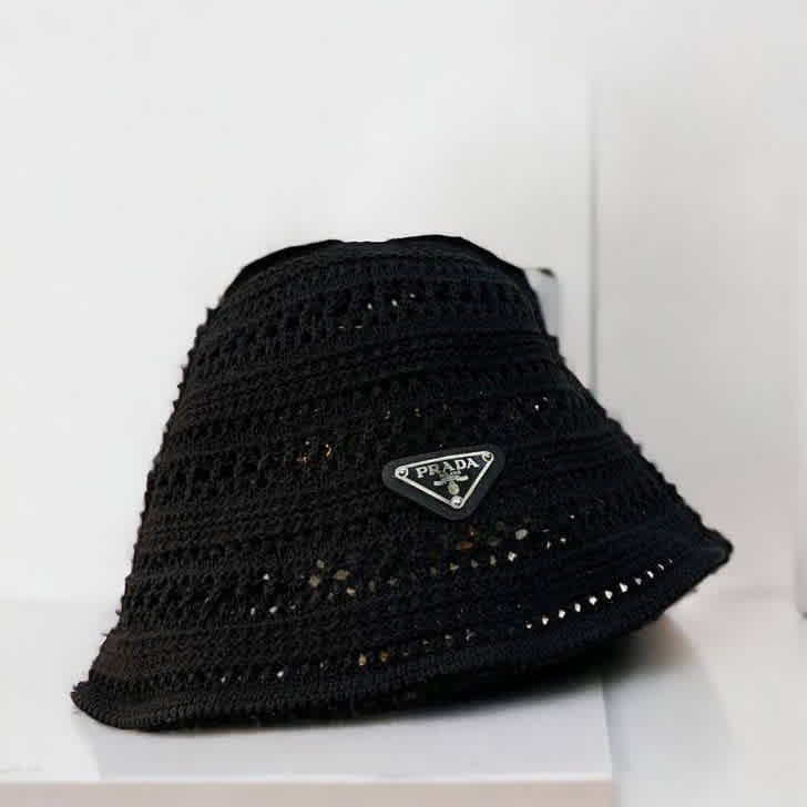 Prada Black Premium Bucket Hat-thumb-1