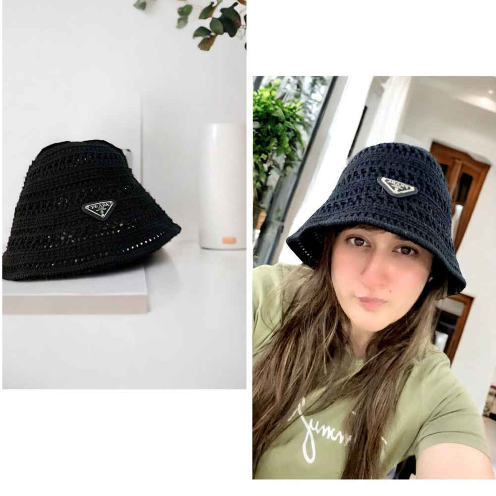 Prada Black Premium Bucket Hat-thumb-2