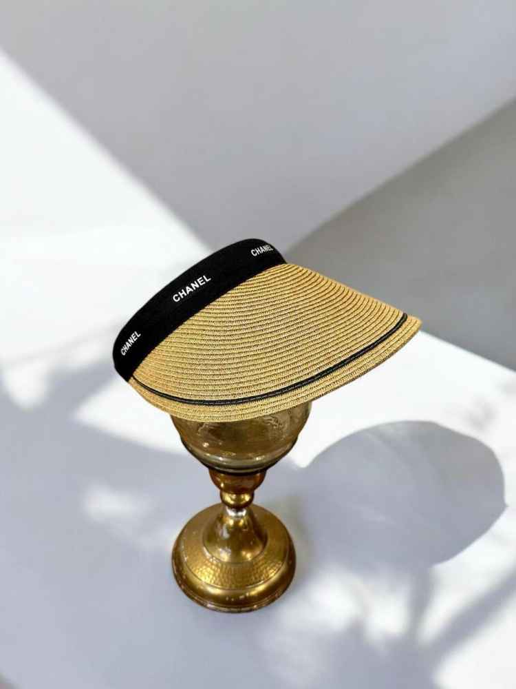 CHANEL VISOR HAT CREAM PRIMIUM CAP-1