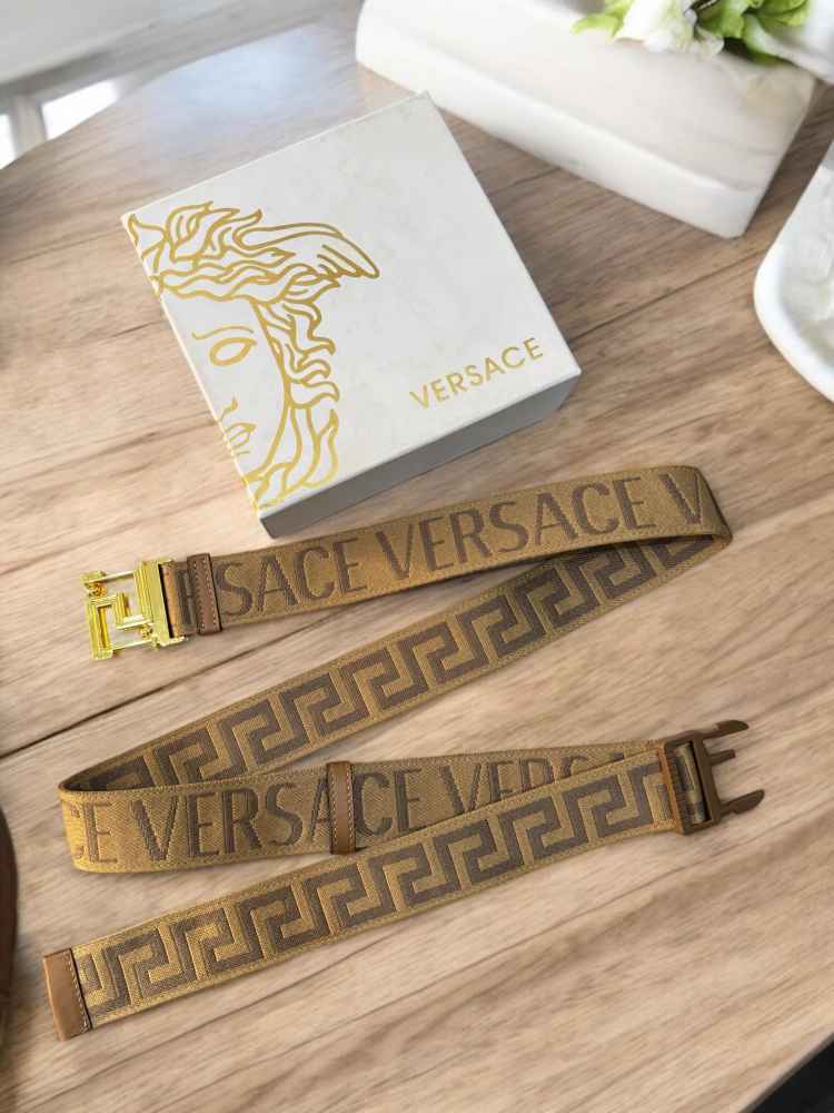 Versace Brown Premium Quality Leather Belt-thumb-1