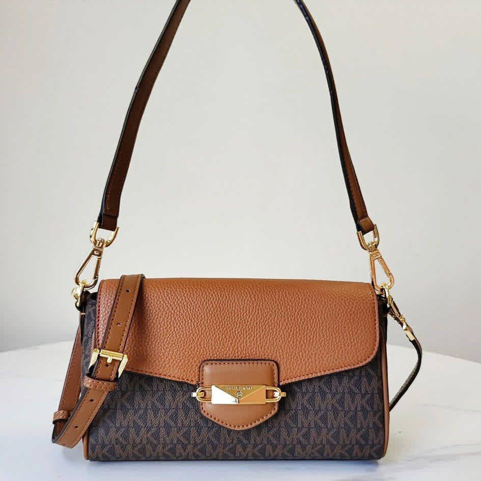 Michael Kors Fleur Brown Crossbody Bag-1