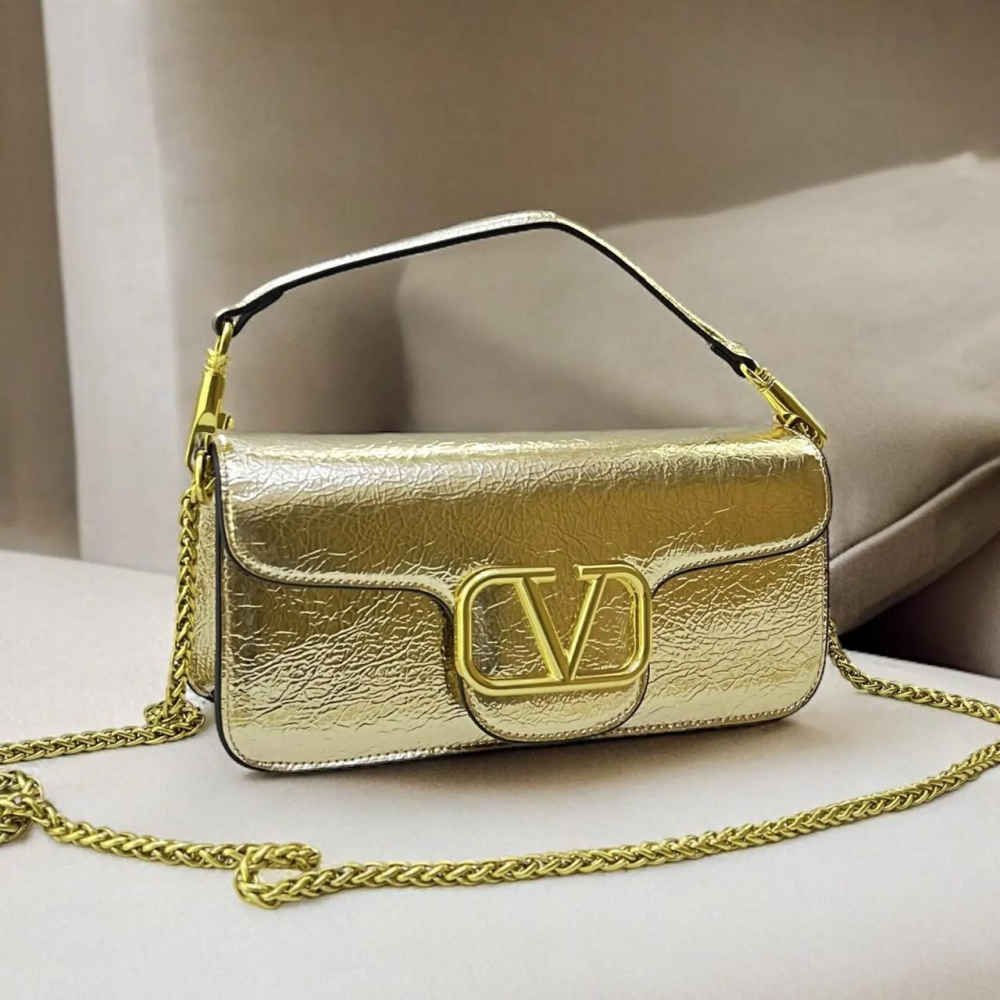 Valentino Locò Golden Sling Bag-thumb-0
