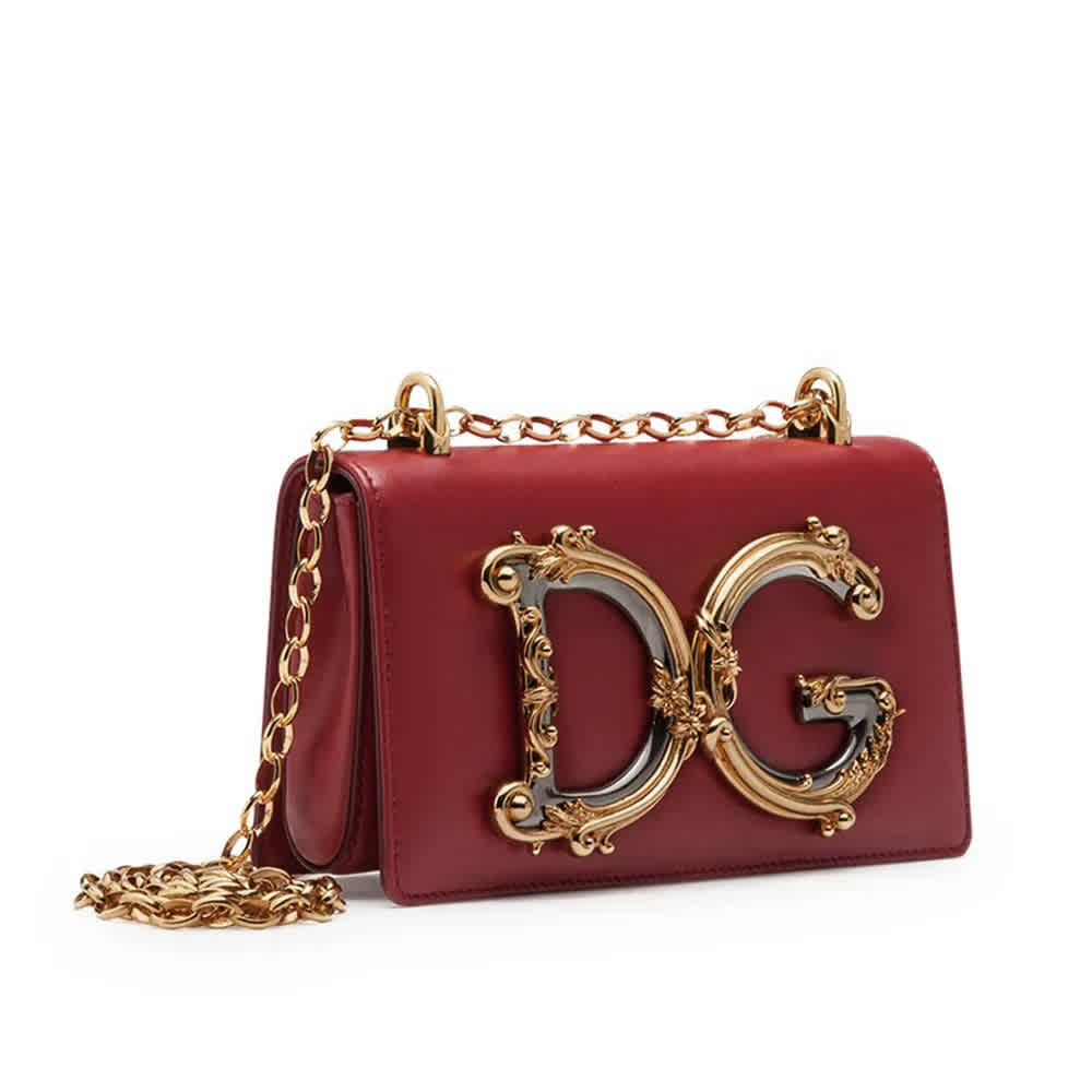 Dolce & Gabbana Nappa leather DG Girls Wine shoulder bag-1