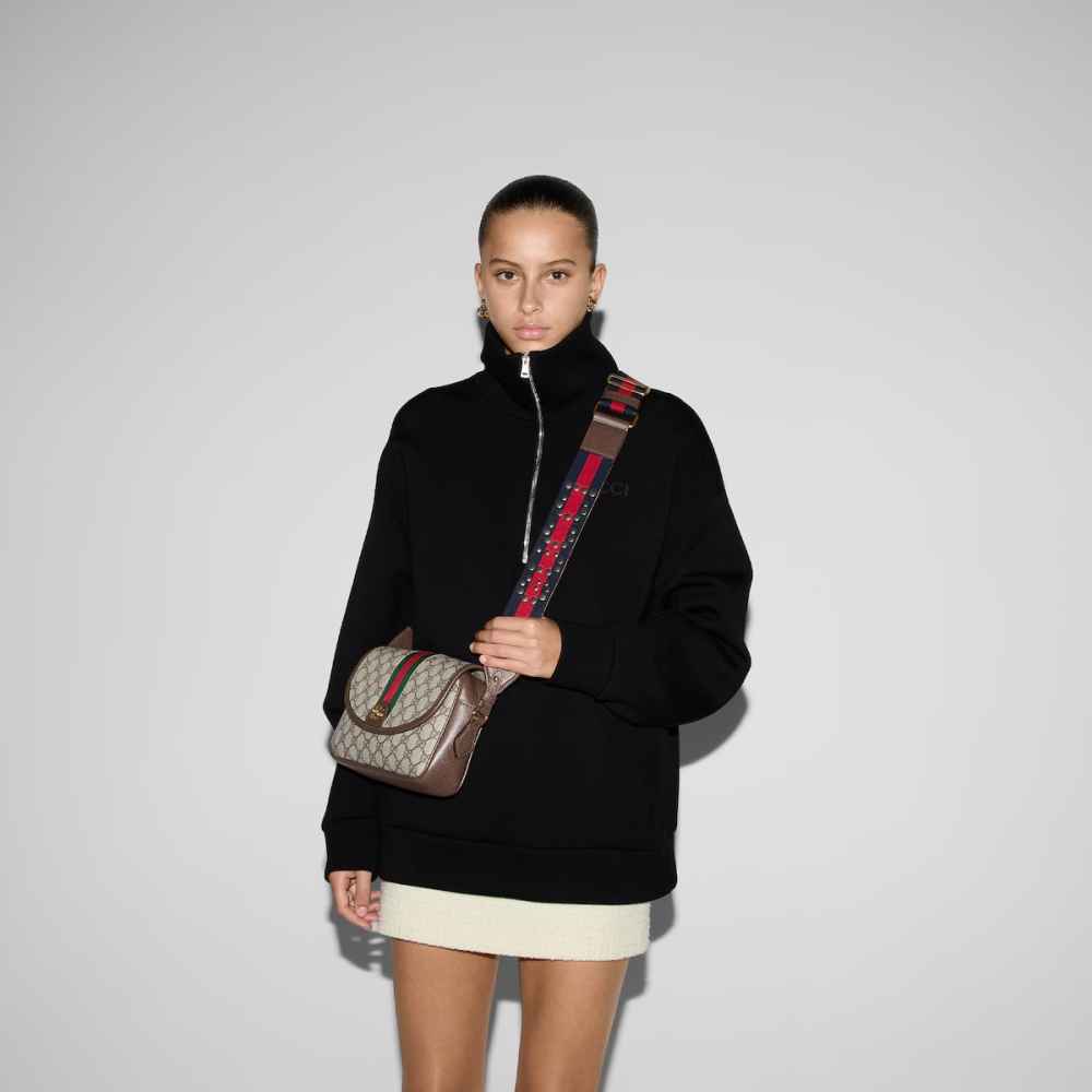 Gucci Ophidia Broad Studded Belt Crossbody Bag-thumb-8