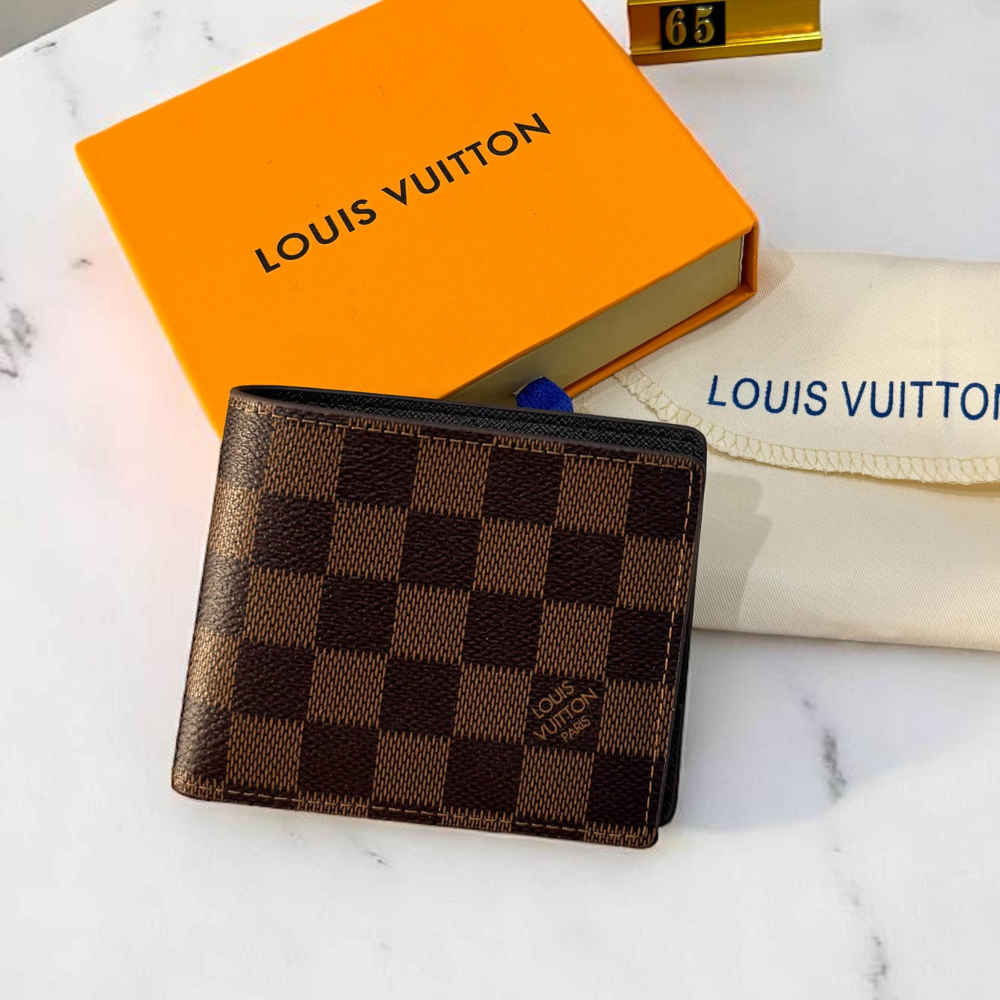 Louis Vuitton Brown Premium Compact Wallet-thumb-3