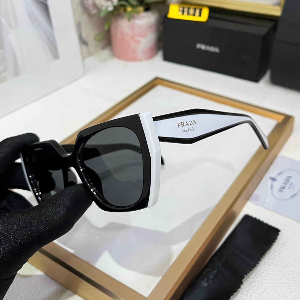 Prada Black & White Premium Women's Sunglasses-thumb-1