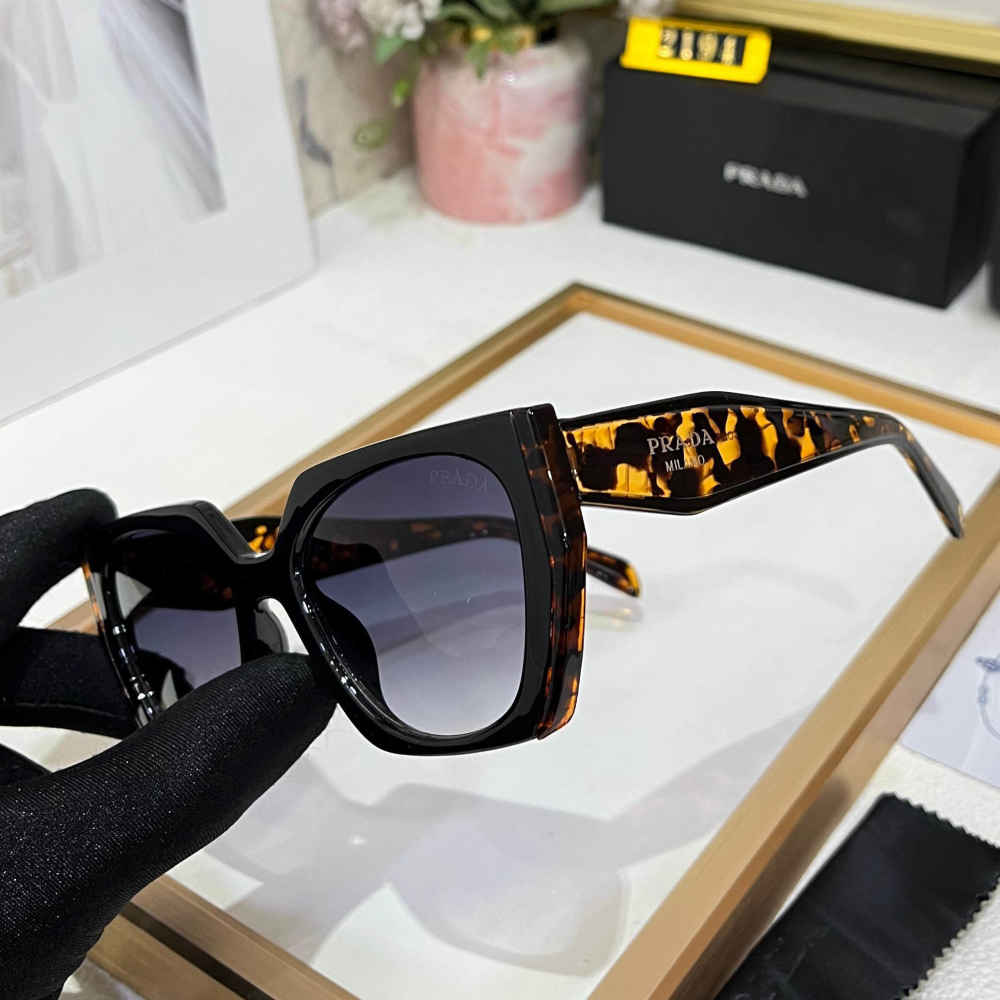 Prada Black & Golden Premium Women's Sunglasses-1