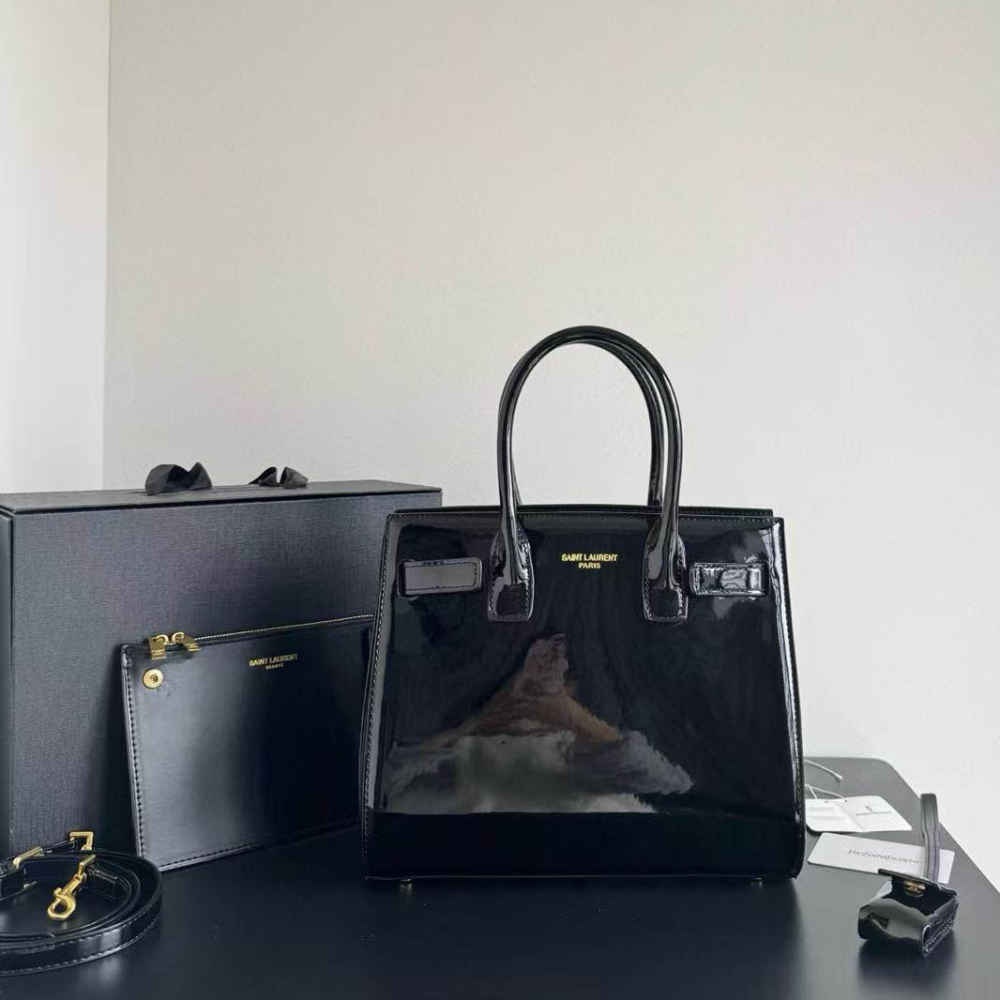 Saint Laurent Sac De Jour Black Hand Bag-thumb-0