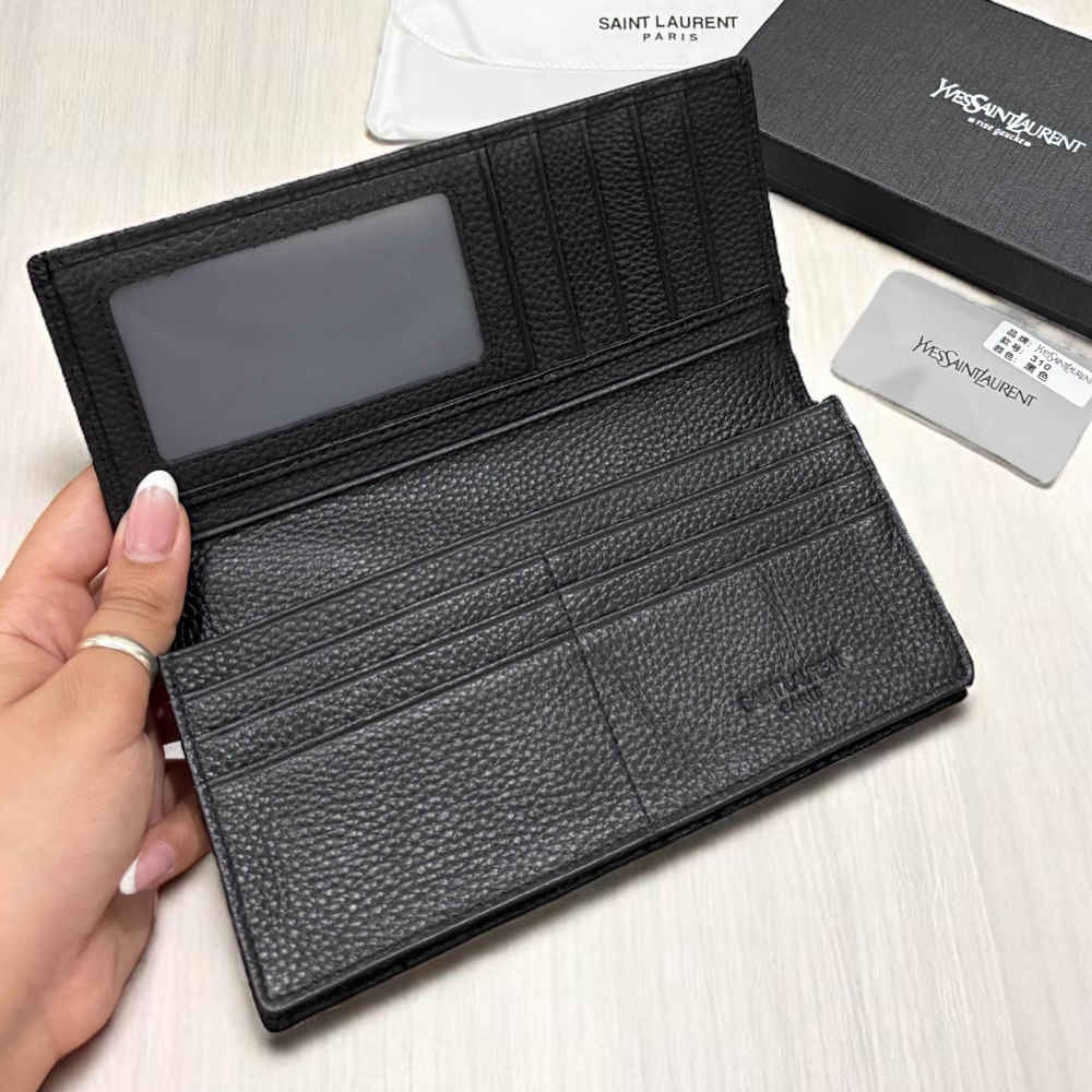 Saint Laurent Black Premium Long Wallet-thumb-2