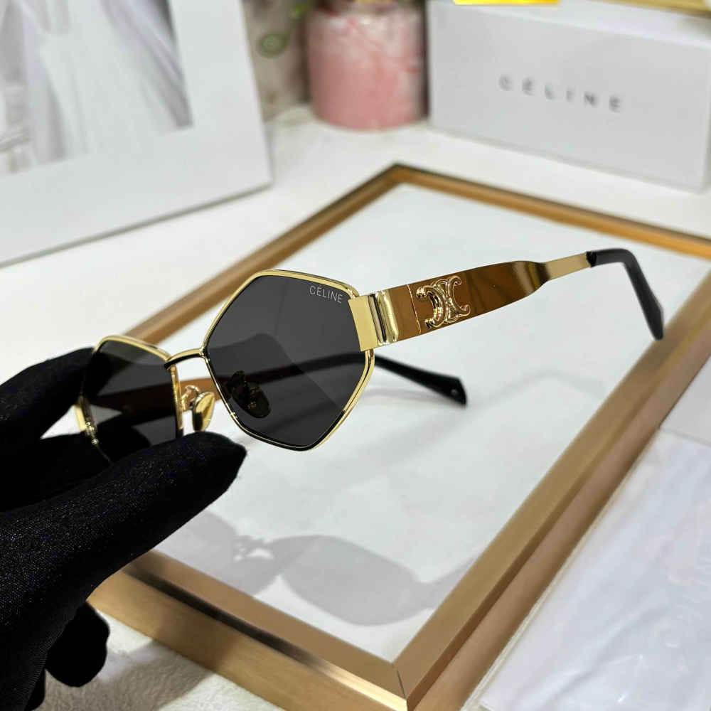 Celine Black & Golden Premium Women's Sunglasses-thumb-1