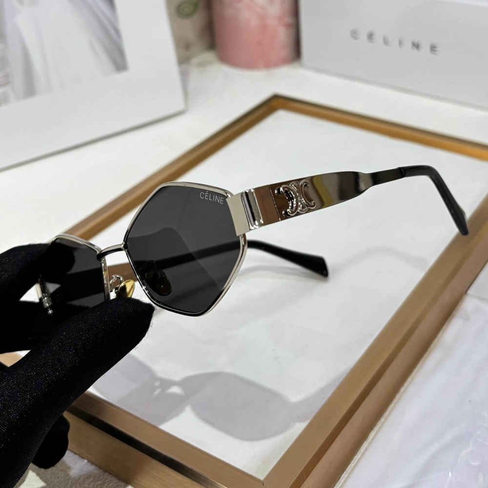 Celine Black & Silver Premium Women's Sunglasses-1