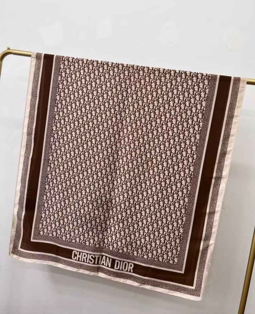 Dior Premium Quality Wine Silk Stole-3