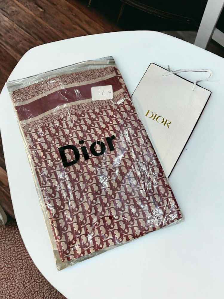 Dior Premium Quality Wine Silk Stole-2