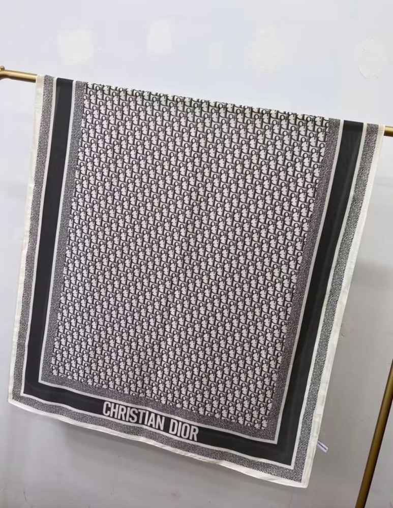 Dior Premium Quality Black Silk Stole-thumb-2