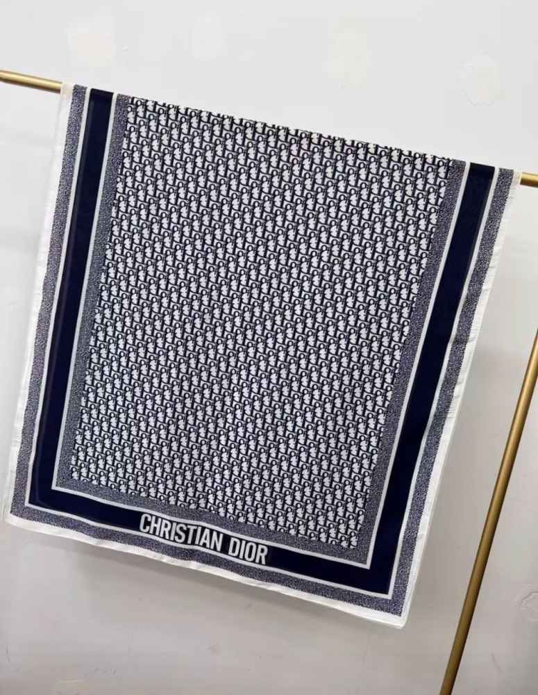 Dior Premium Quality Blue Silk Stole-2