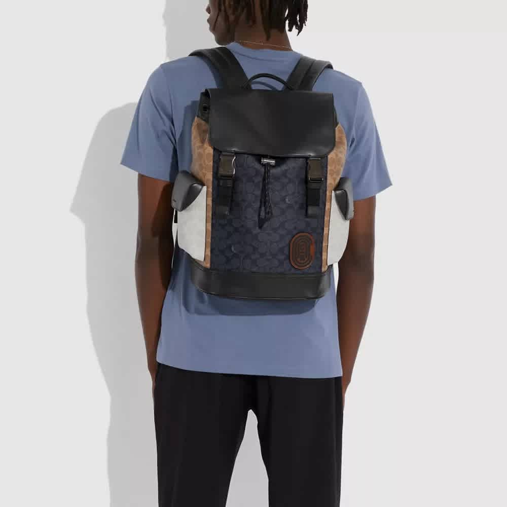 Coach Rivington Backpack In Colorblock Signature Canvas-4