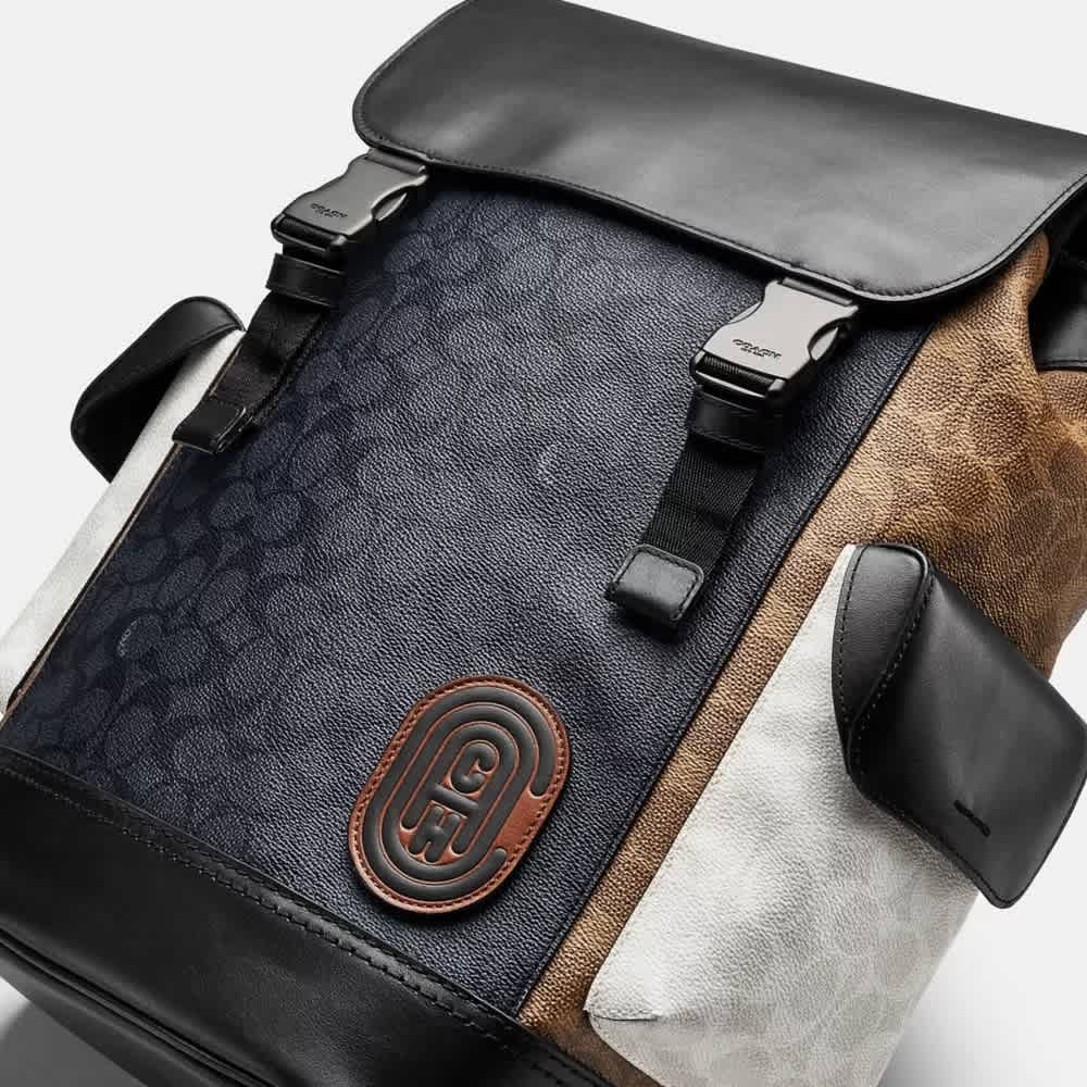 Coach Rivington Backpack In Colorblock Signature Canvas-2