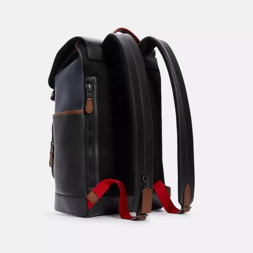 Coach Track Backpack In Colorblock Signature Canvas-1