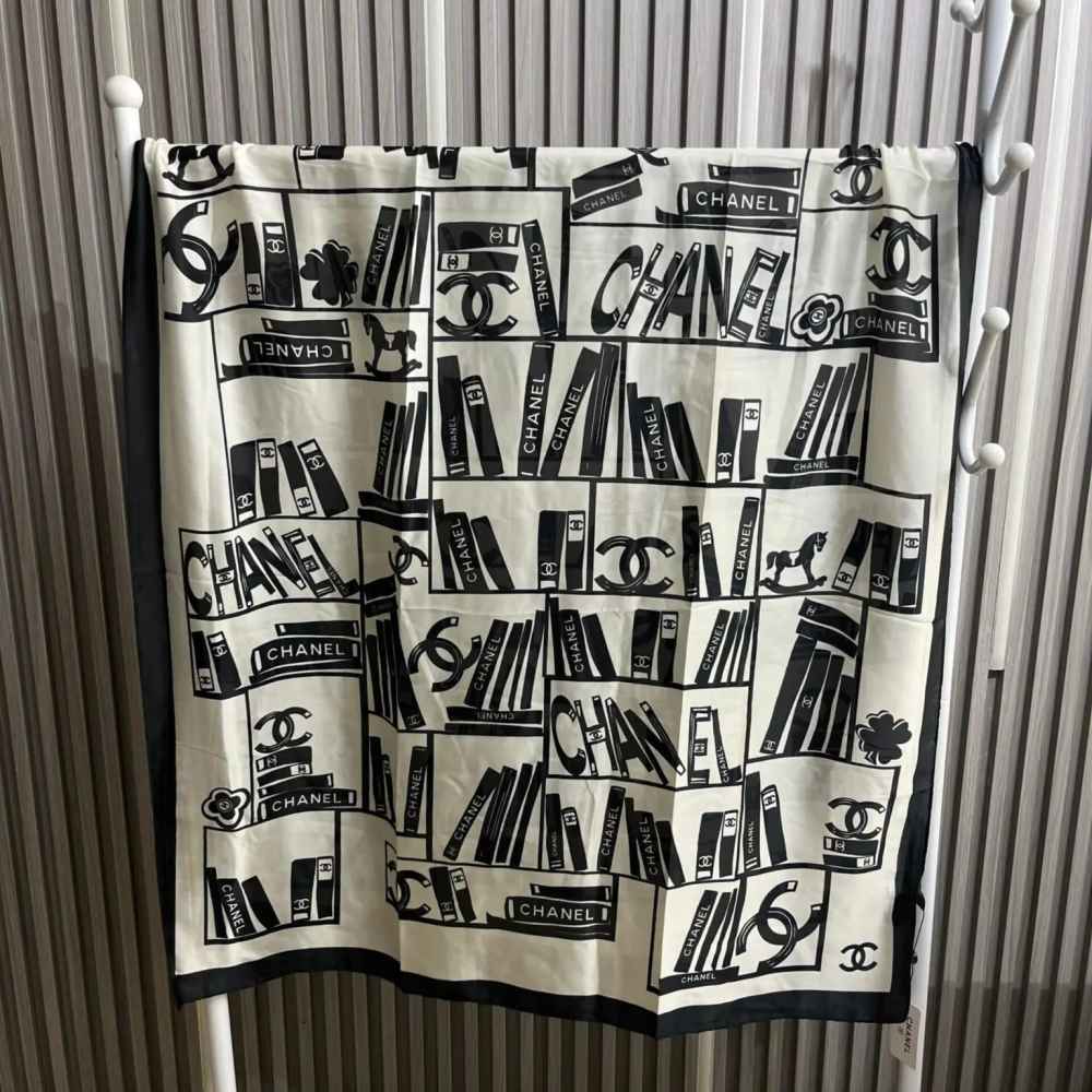 Chanel Premium Quality White Silk Stole-1