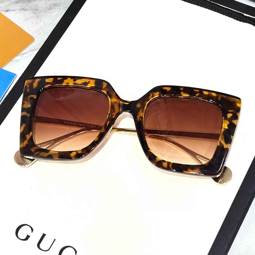 Gucci Brown & Yellow Premium Women's Sunglasses-thumb-1