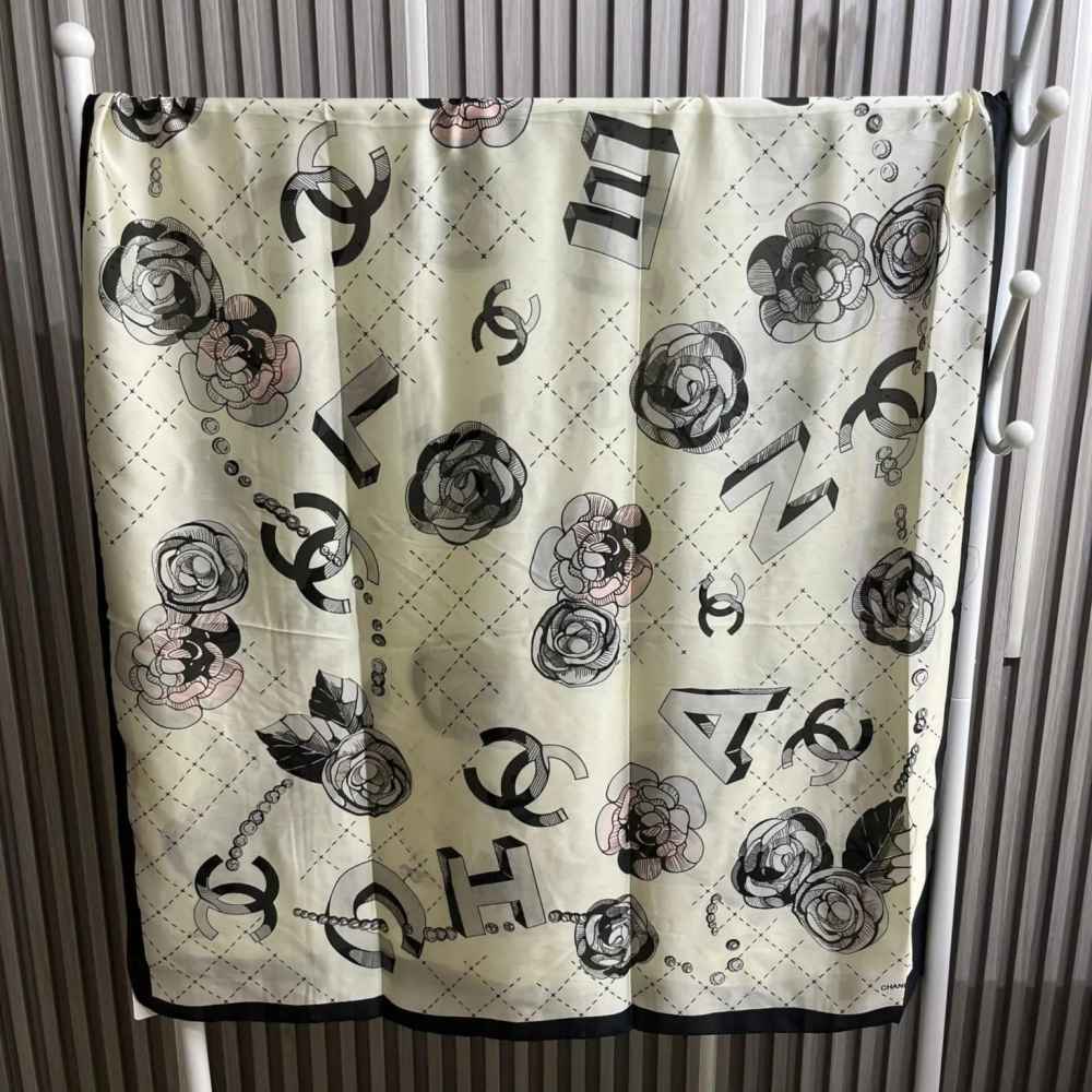 Chanel Premium Quality White Silk Stole-1