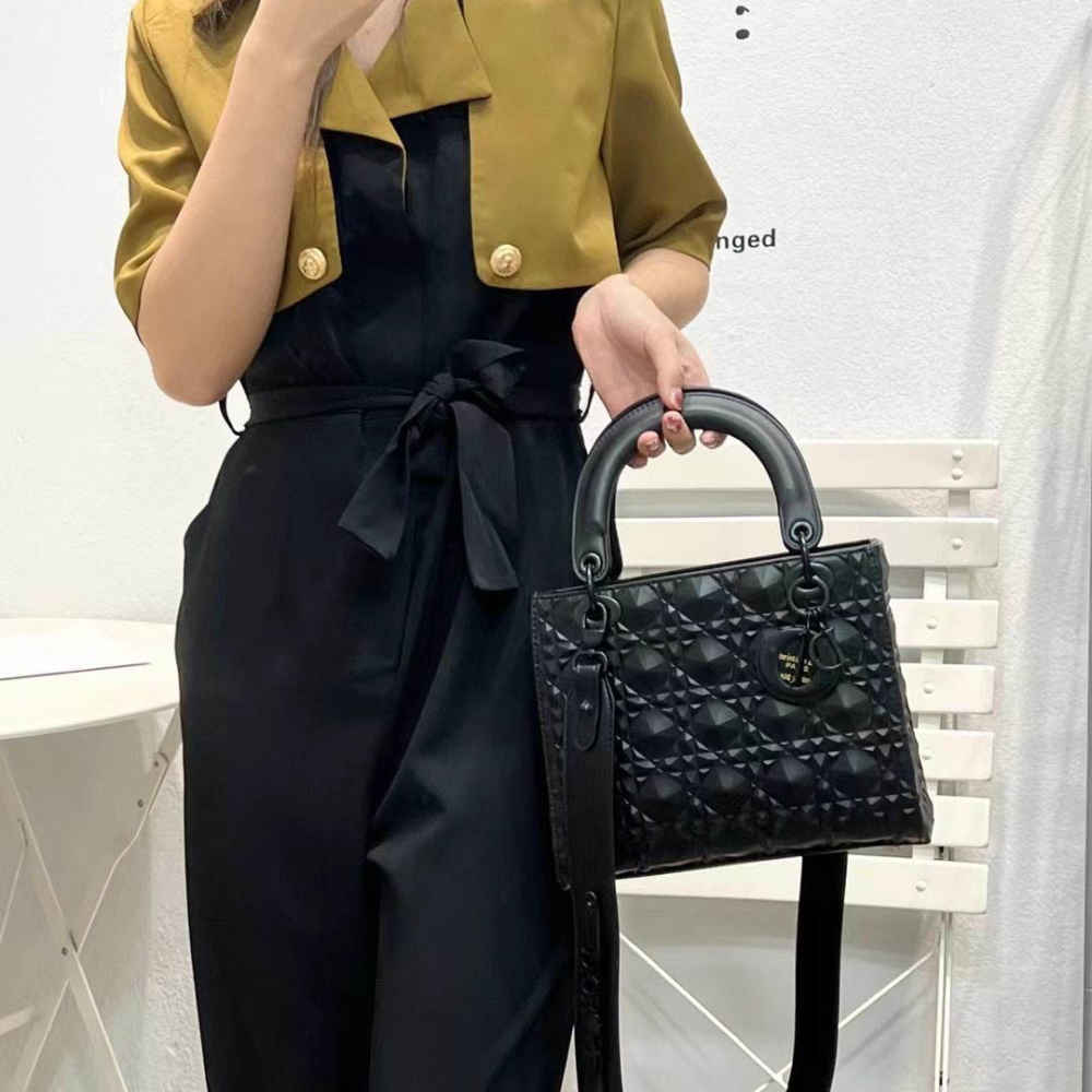 Dior Black Diamond Signature Bag-thumb-0