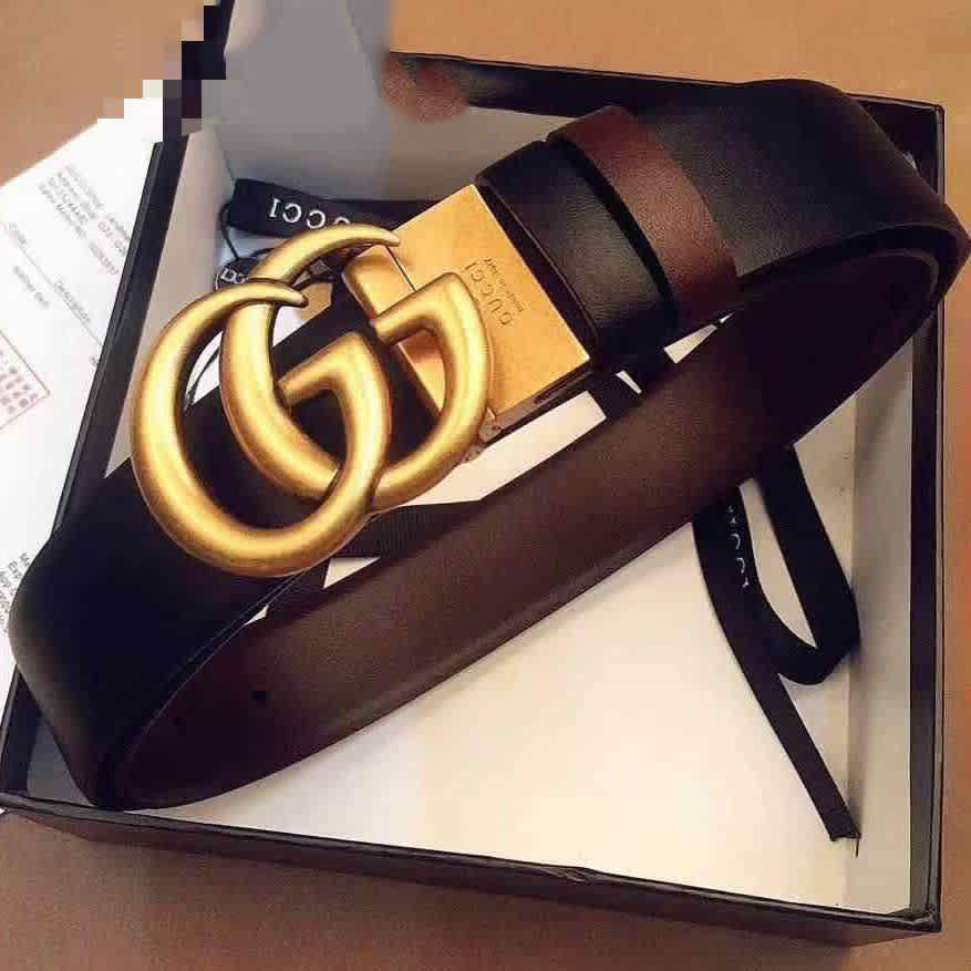 Gucci Black & Golden Elastic Band Crystal Embellished Buckle Belt-1
