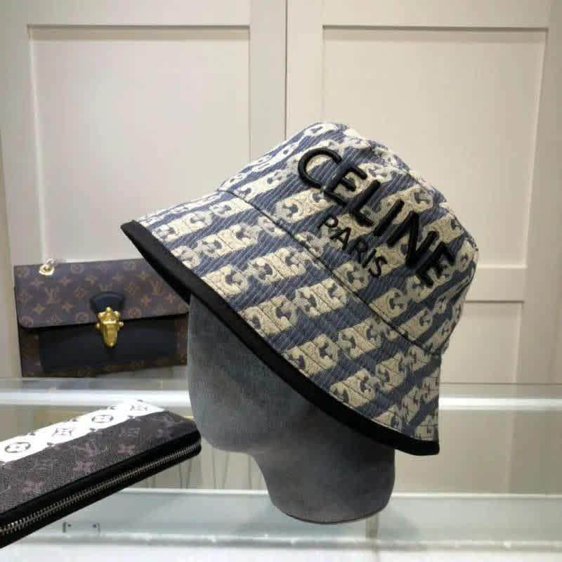 Celine Black & Blue Premium Bucket Cap-thumb-3