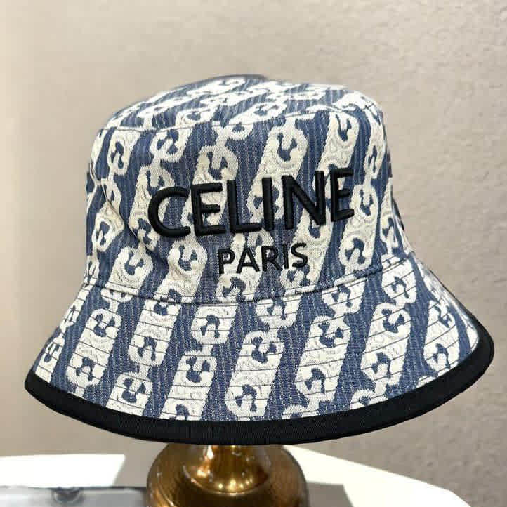 Celine Black & Blue Premium Bucket Cap-thumb-1