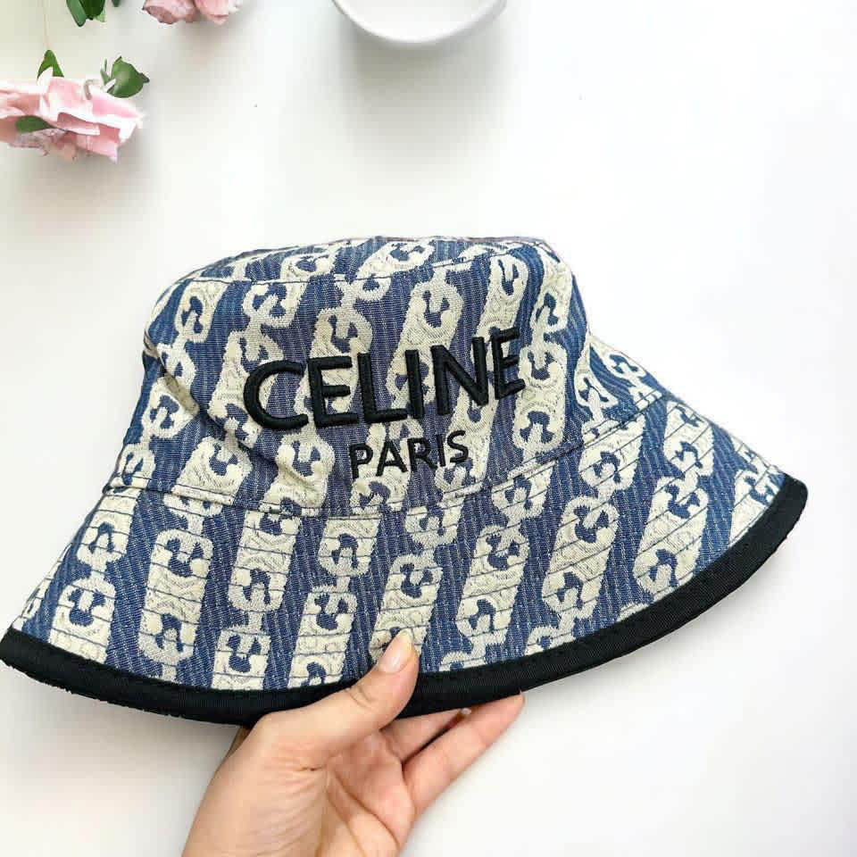 Celine Black & Blue Premium Bucket Cap-thumb-0